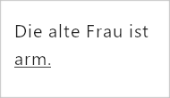 Karteikarte zum Wort "arm"