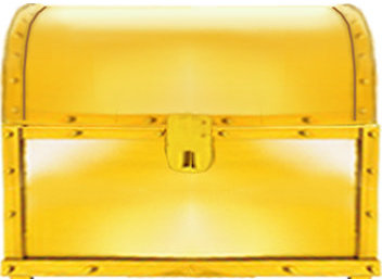 goldene Schatzkiste als Symbol für Grundwortschatz